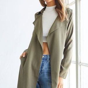 Forever 21 Green/olive trench coach